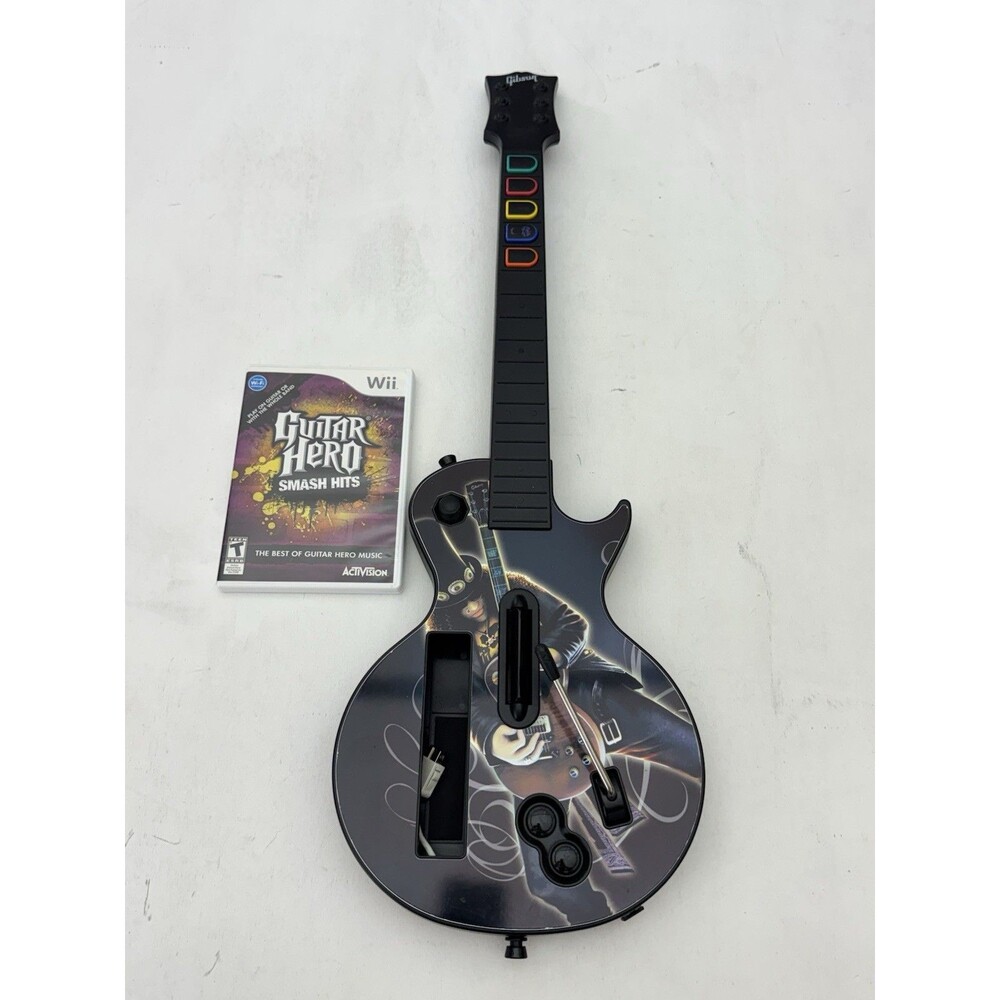 Guitar Hero Gibson Les Paul Wii Controller 95567.805 Slash Faceplace + Game